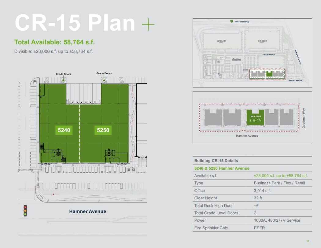 5200-5210 Hamner, Eastvale, CA en alquiler Plano de la planta- Imagen 1 de 1