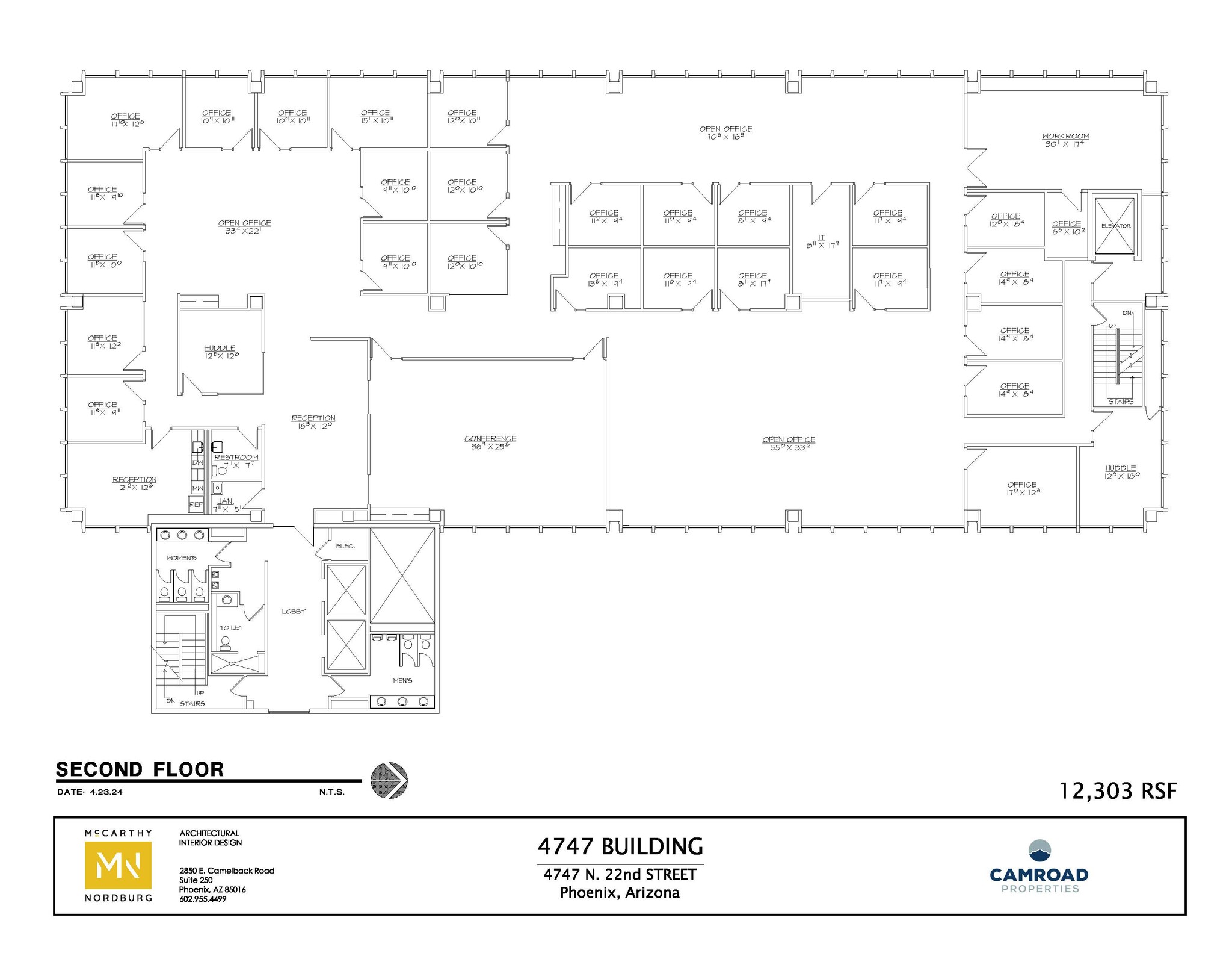 4747 N 22nd St, Phoenix, AZ en alquiler Plano de la planta- Imagen 1 de 1