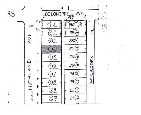 1344 N Highland Ave, Hollywood, CA en alquiler - Plano de solar - Imagen 3 de 5