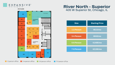 405 W Superior St, Chicago, IL en alquiler Plano de la planta- Imagen 1 de 5