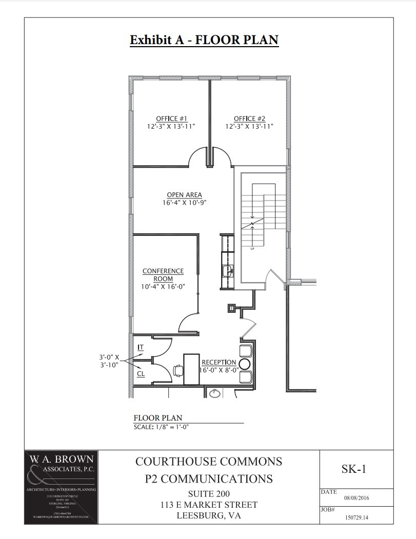 111-113 E Market St, Leesburg, VA en alquiler Plano de la planta- Imagen 1 de 1