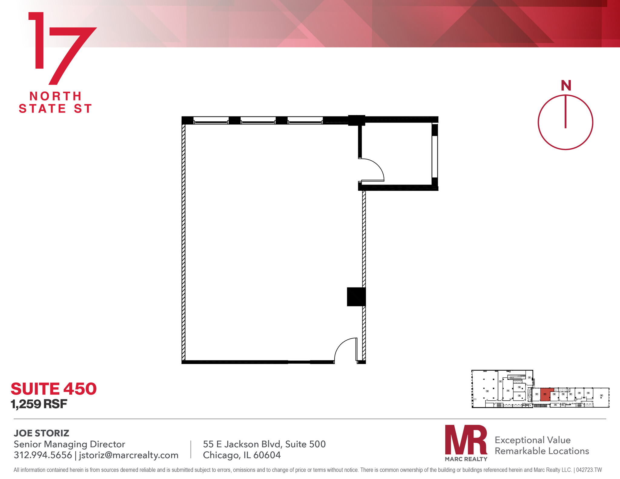 17 N State St, Chicago, IL en alquiler Plano de la planta- Imagen 1 de 3