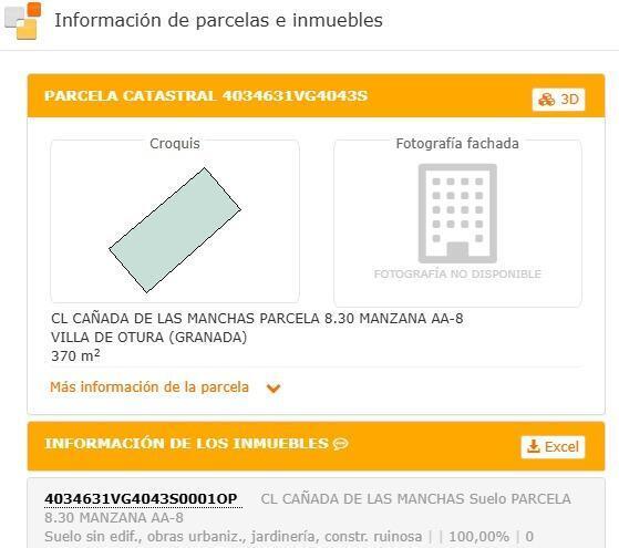 Terreno en Villa de Otura, Granada en venta - Plano del sitio - Imagen 2 de 3