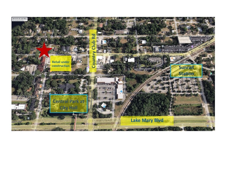 160 N 4th St, Lake Mary, FL en venta - Vista aérea - Imagen 1 de 14