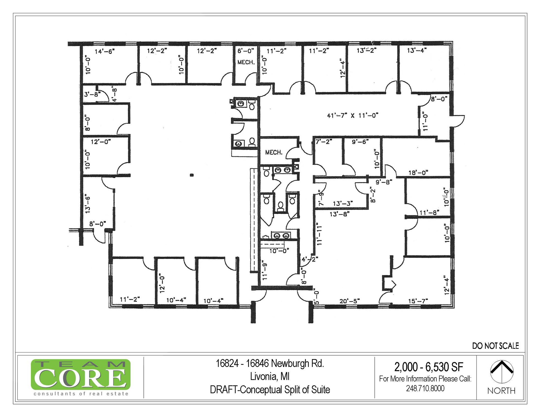 16826-16824 Newburgh Rd, Livonia, MI en venta Plano de la planta- Imagen 1 de 1