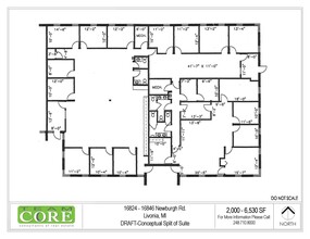 16826-16824 Newburgh Rd, Livonia, MI en venta Plano de la planta- Imagen 1 de 1