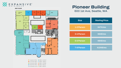 600 1st Ave, Seattle, WA en alquiler Plano de la planta- Imagen 1 de 4