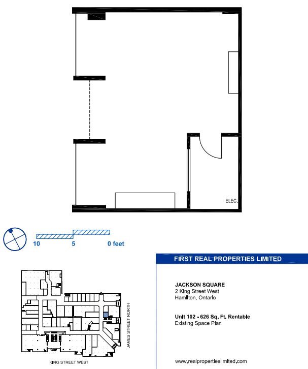 100, 110, and 120 King St W, Hamilton, ON en alquiler Plano de la planta- Imagen 1 de 1