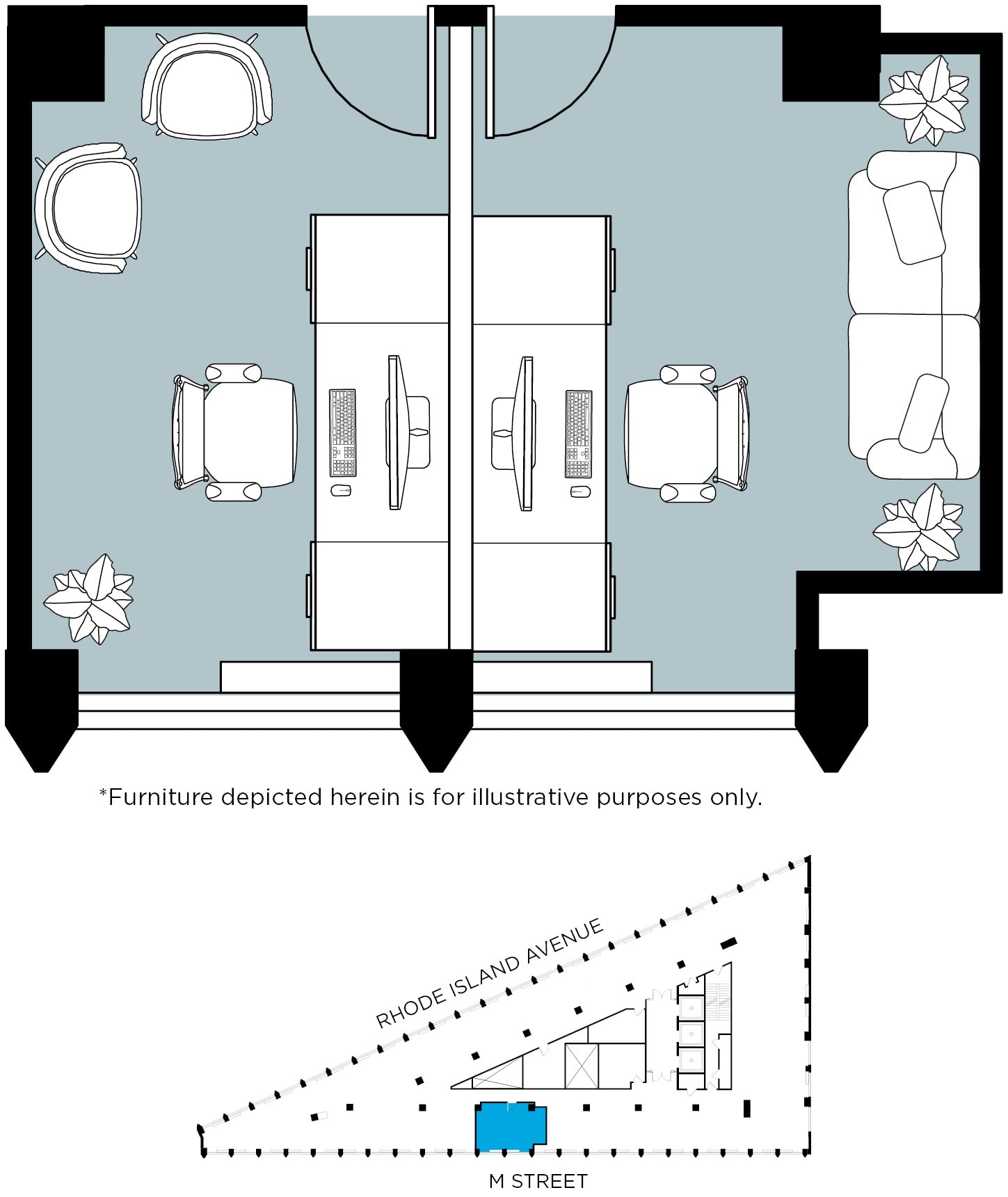 1730 Rhode Island Ave NW, Washington, DC en alquiler Plano de la planta- Imagen 1 de 7