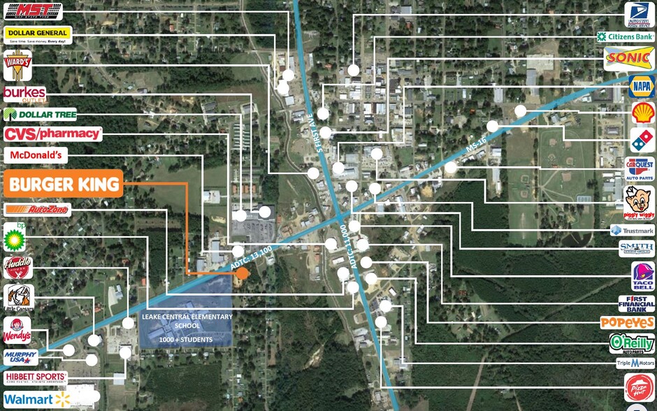 503 Highway 16 W, Carthage, MS en venta - Vista aérea - Imagen 2 de 2