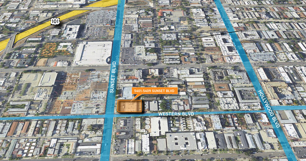 5401-5409 W Sunset Blvd, Los Angeles, CA en venta - Foto del edificio - Imagen 2 de 4