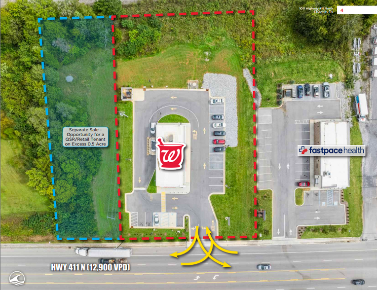 1011 Highway 411, N, Etowah, TN en venta - Vista aérea - Imagen 2 de 4