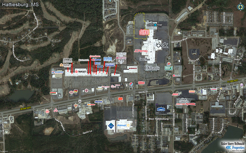 1000 Turtle Creek Dr, Hattiesburg, MS en alquiler - Vista aérea - Imagen 3 de 9