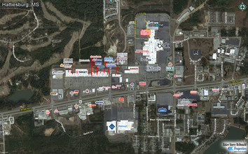 1000 Turtle Creek Dr, Hattiesburg, MS - VISTA AÉREA  vista de mapa