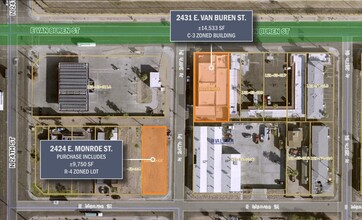 2431 E Van Buren St, Phoenix, AZ - VISTA AÉREA  vista de mapa