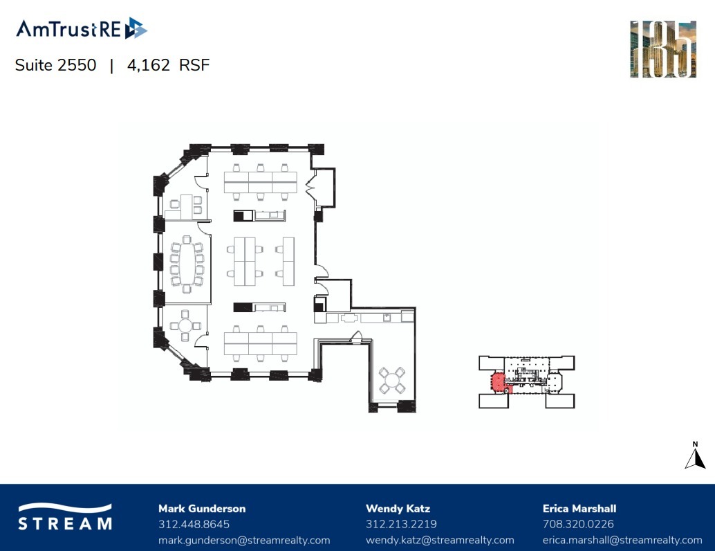 135 S LaSalle St, Chicago, IL en alquiler Plano de la planta- Imagen 1 de 15