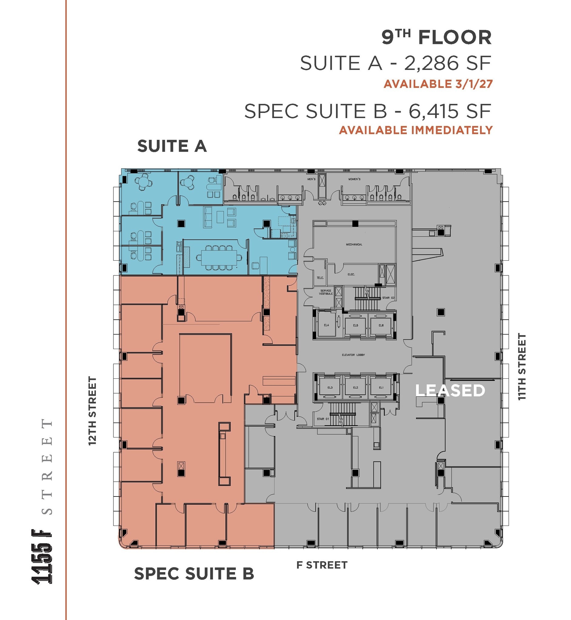 1155 F St NW, Washington, DC en alquiler Plano de la planta- Imagen 1 de 1