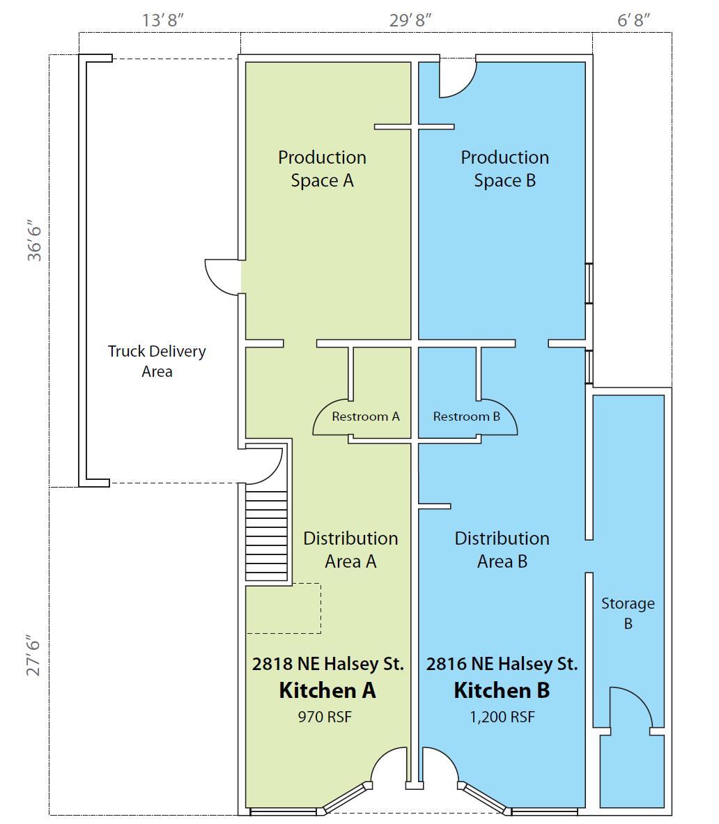 2816 NE Halsey St, Portland, OR en alquiler Plano de la planta- Imagen 1 de 8