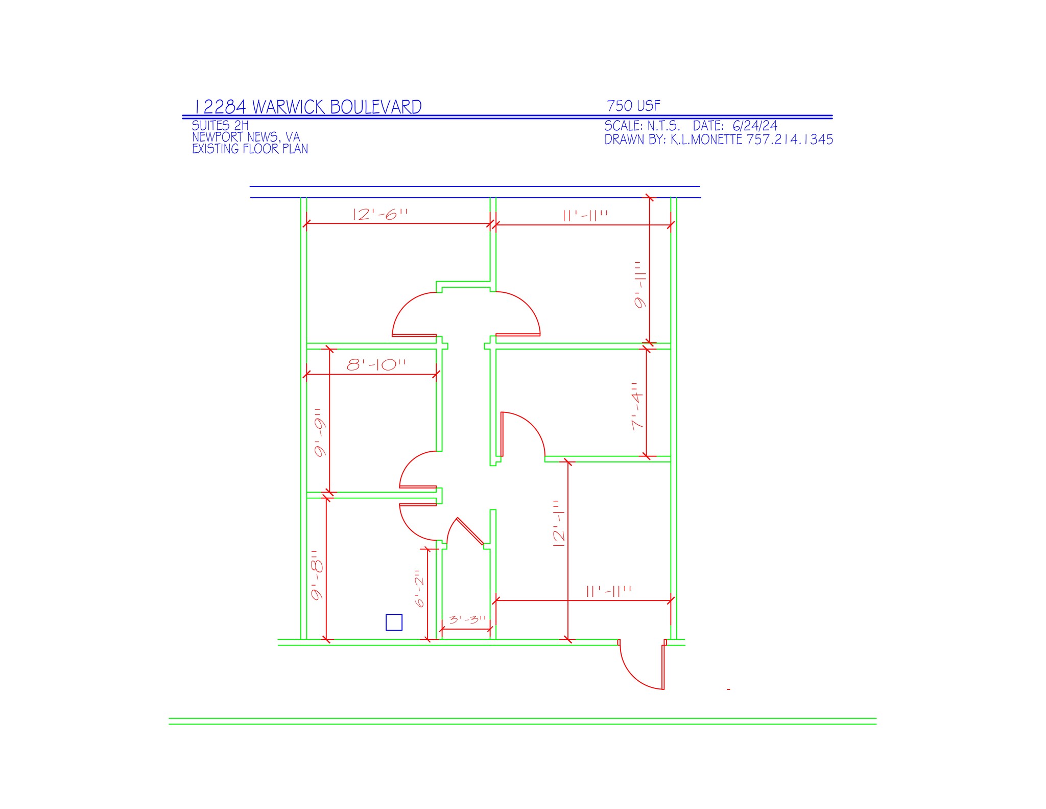 12284 Warwick Blvd, Newport News, VA en alquiler Plano del sitio- Imagen 1 de 6