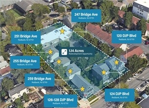 126-128 Drs James Parker Blvd, Red Bank, NJ - AÉREA vista de mapa