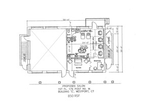 175-179 Post Rd W, Westport, CT en alquiler Plano de la planta- Imagen 1 de 2