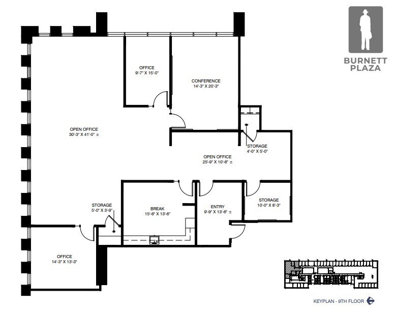 801 Cherry St, Fort Worth, TX en alquiler Plano de la planta- Imagen 1 de 4