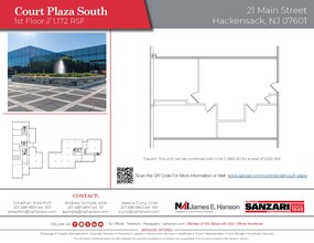 25 Main St, Hackensack, NJ en alquiler Plano de la planta- Imagen 1 de 2