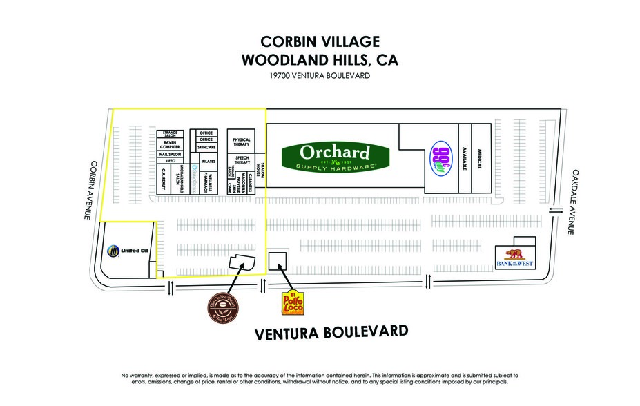 19730 Ventura Blvd, Woodland Hills, CA en alquiler - Plano del sitio - Imagen 2 de 2