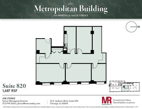 134 N LaSalle St, Chicago, IL en alquiler Plano de la planta- Imagen 1 de 6