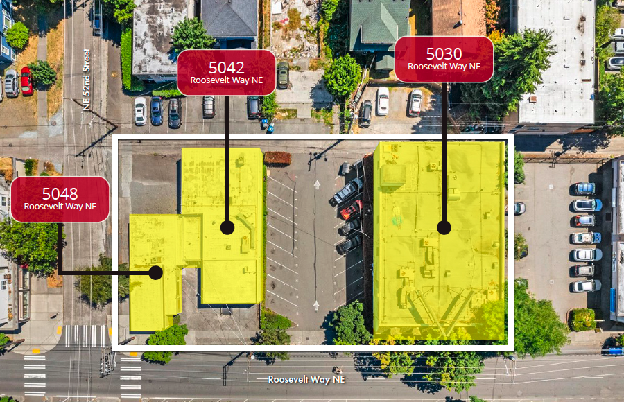 U-District Prime Redevelopment cartera de 3 inmuebles en venta en LoopNet.es - Vista aérea - Imagen 2 de 5