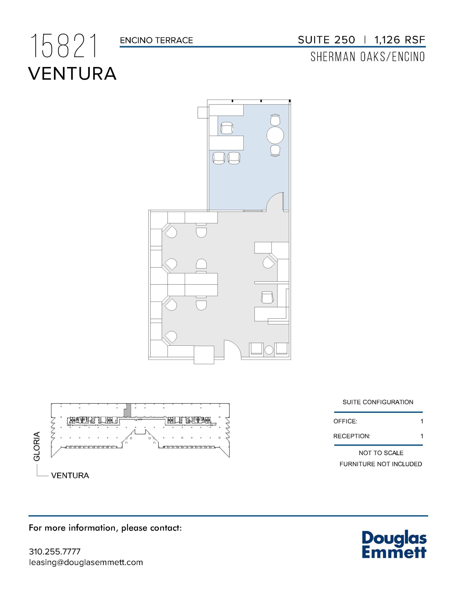 15821 Ventura Blvd, Encino, CA en alquiler Plano de la planta- Imagen 1 de 1