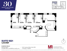 30 N Michigan Ave, Chicago, IL en alquiler Plano de la planta- Imagen 1 de 12