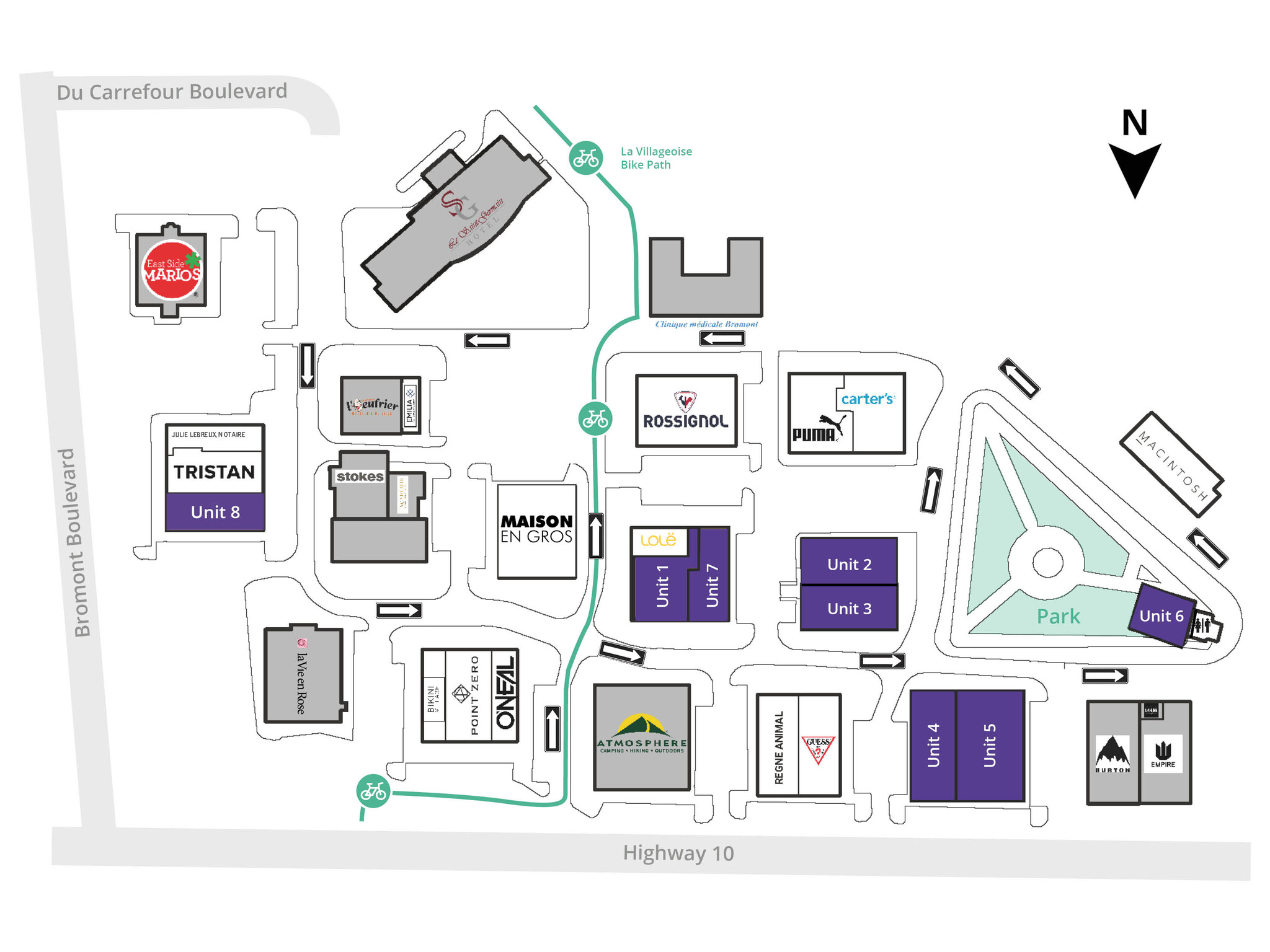 105 Boul Du Carrefour, Bromont, QC en alquiler Plano de la planta- Imagen 1 de 1