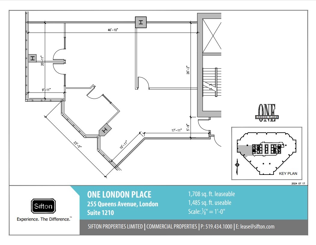 255 Queens Ave, London, ON en alquiler Plano de la planta- Imagen 1 de 1