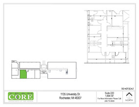 1135 W University Dr, Rochester Hills, MI en alquiler Plano de la planta- Imagen 1 de 1