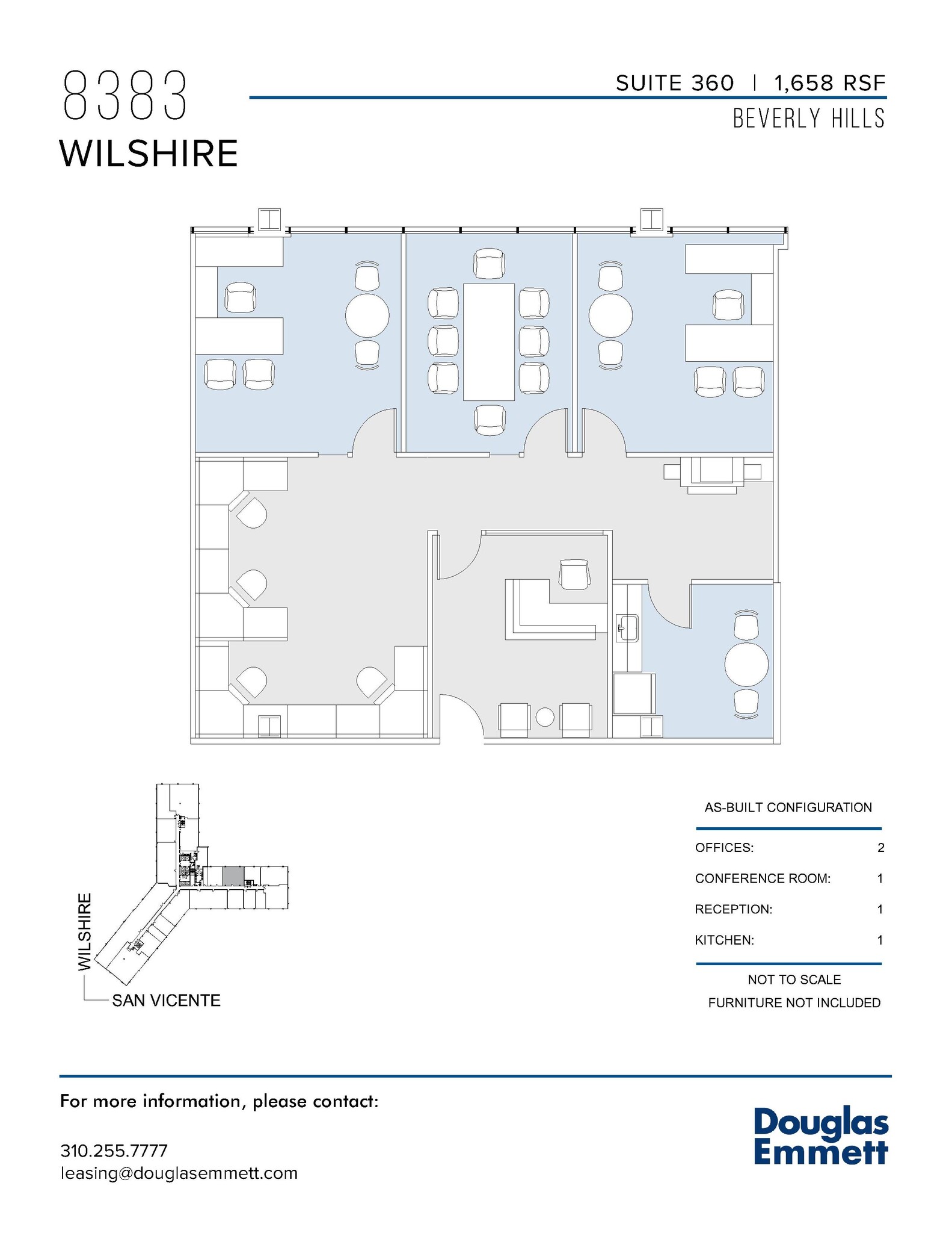 8383 Wilshire Blvd, Beverly Hills, CA en alquiler Plano de la planta- Imagen 1 de 1