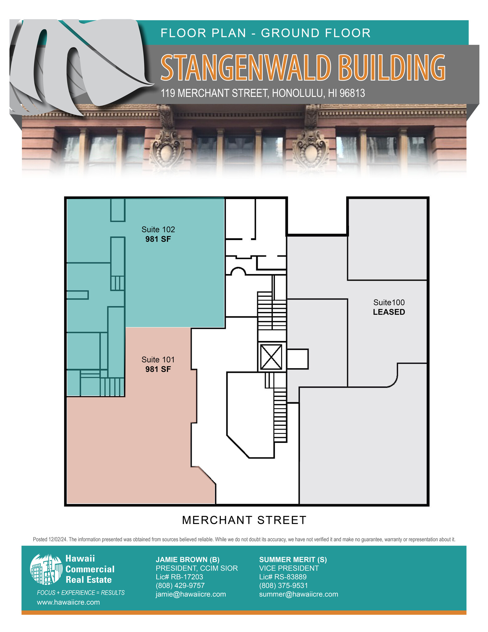 119 Merchant St, Honolulu, HI en alquiler Plano de la planta- Imagen 1 de 1