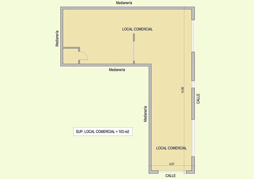 Local en Lorca, Murcia en venta - Plano de la planta - Imagen 2 de 15