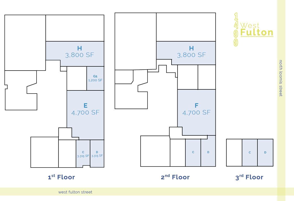 1400-1416 W Fulton St, Chicago, IL en alquiler Plano de la planta- Imagen 1 de 1