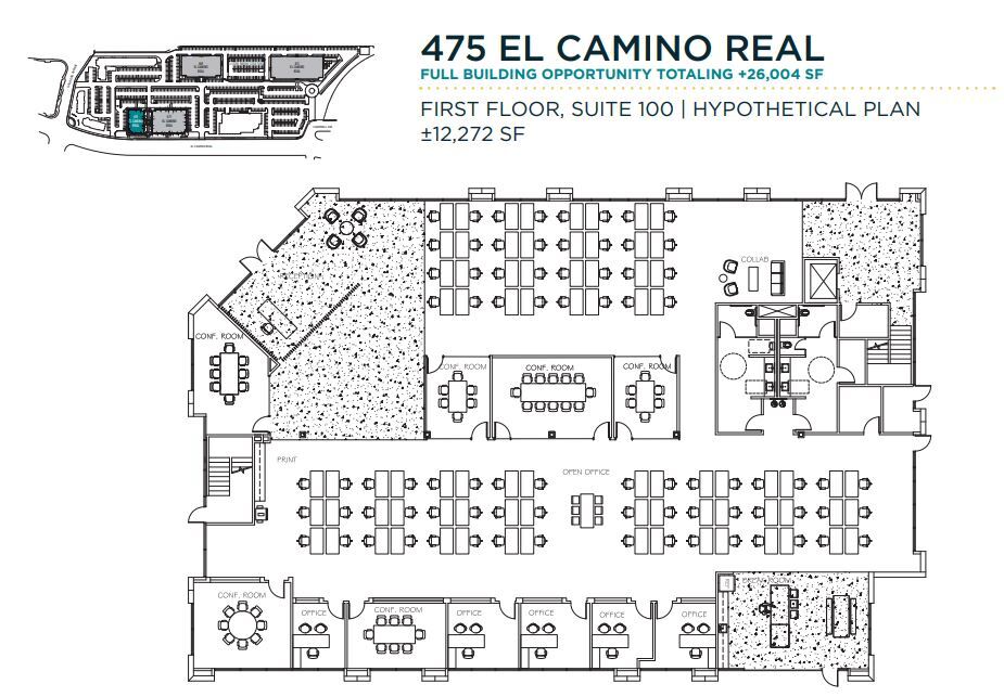 481-495 El Camino Real, Santa Clara, CA en alquiler Plano de la planta- Imagen 1 de 1