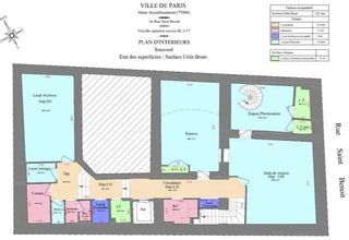 14 Rue Saint-Benoît, Paris en alquiler Plano de la planta- Imagen 2 de 2