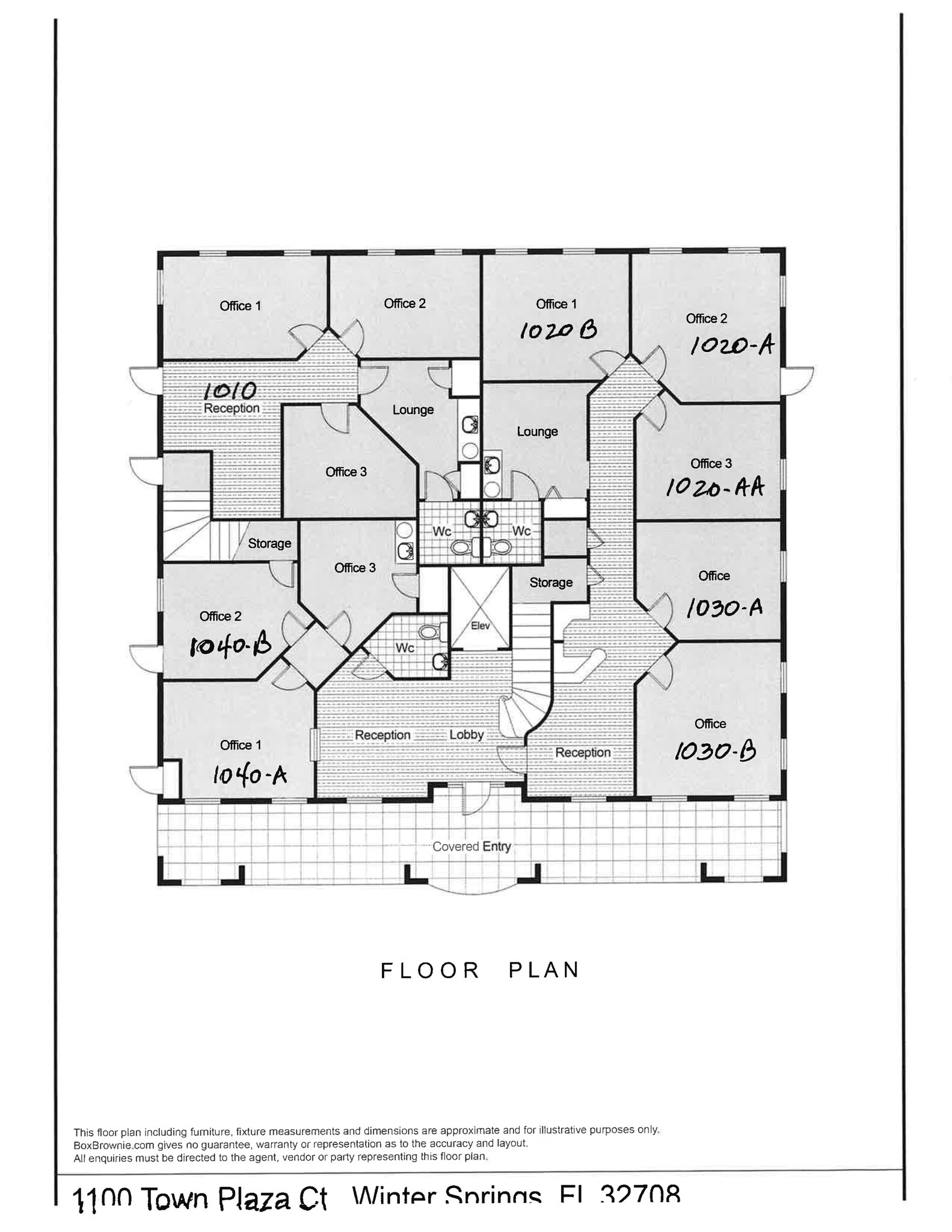 1100 Town Plaza Ct, Winter Springs, FL en alquiler Plano del sitio- Imagen 1 de 1