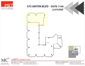 535-575 Anton Blvd, Costa Mesa, CA en alquiler Plano de la planta- Imagen 1 de 1