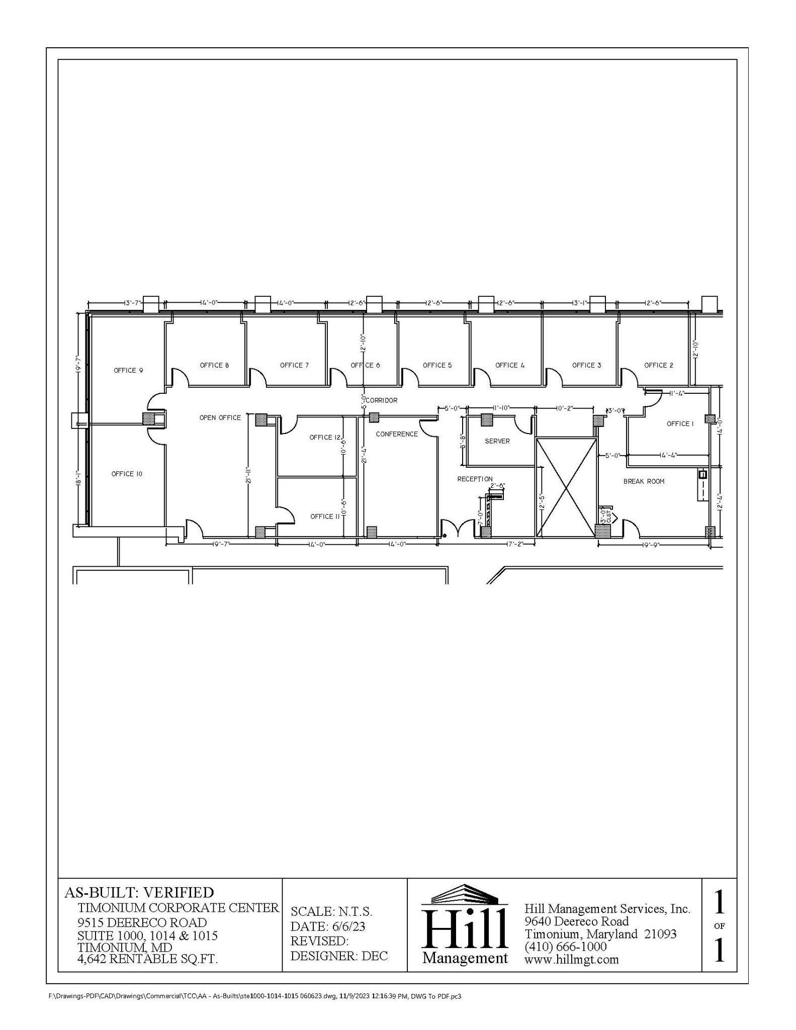 9515 Deereco Rd, Timonium, MD en alquiler Plano de la planta- Imagen 1 de 1