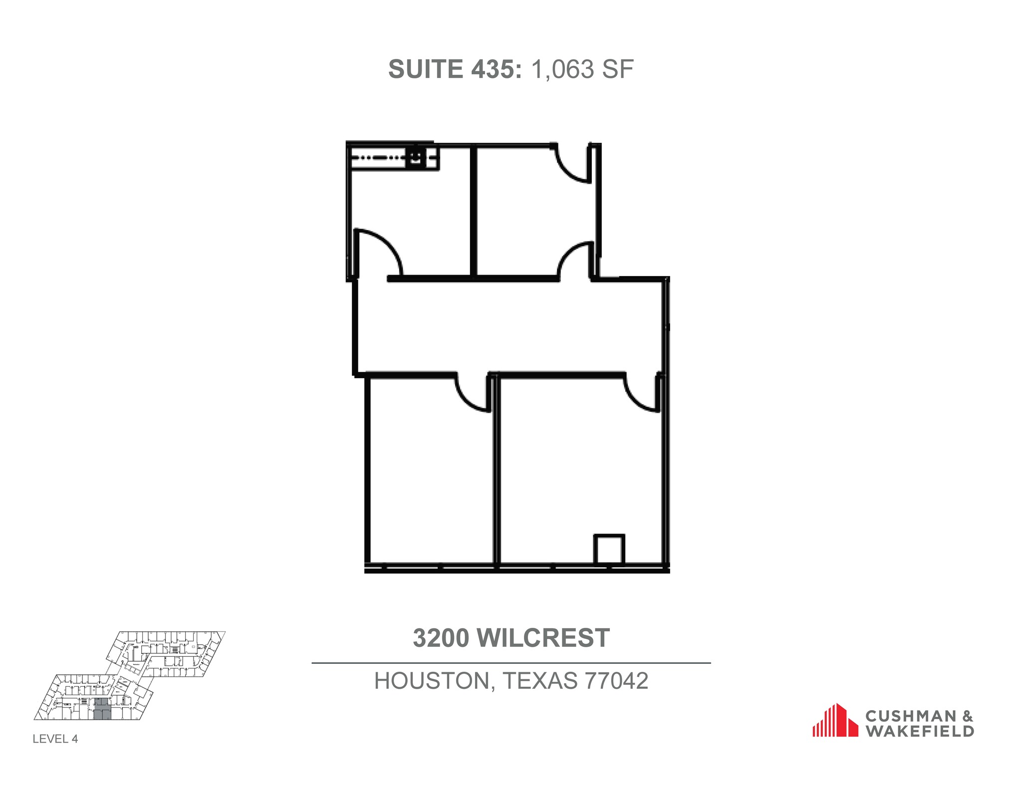 3200 Wilcrest Dr, Houston, TX en alquiler Plano de la planta- Imagen 1 de 1