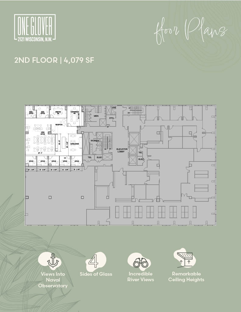 2121 Wisconsin Ave NW, Washington, DC en alquiler Plano de la planta- Imagen 1 de 1