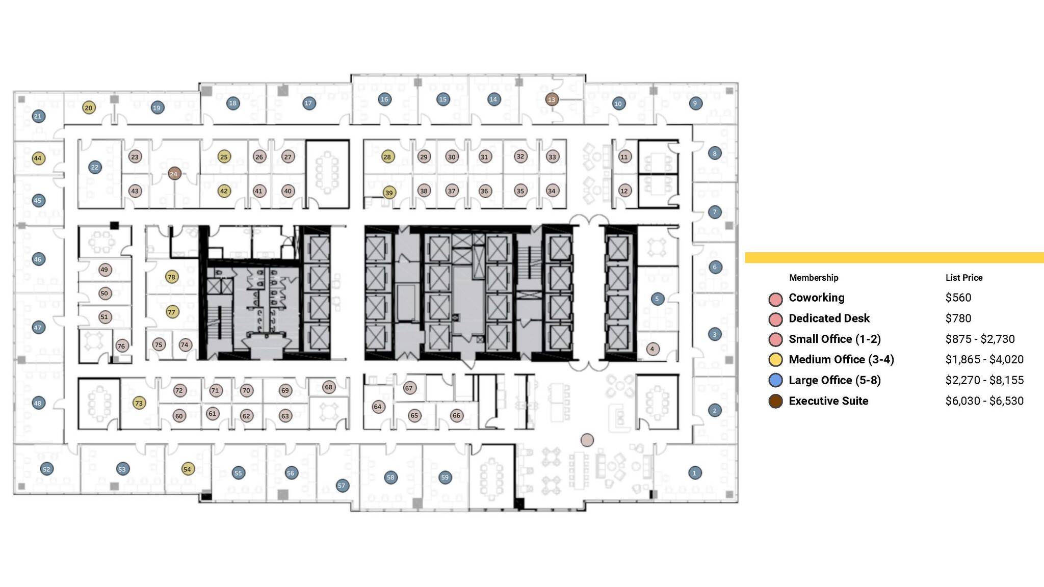 50 S 16th St, Philadelphia, PA en alquiler Plano de la planta- Imagen 1 de 7