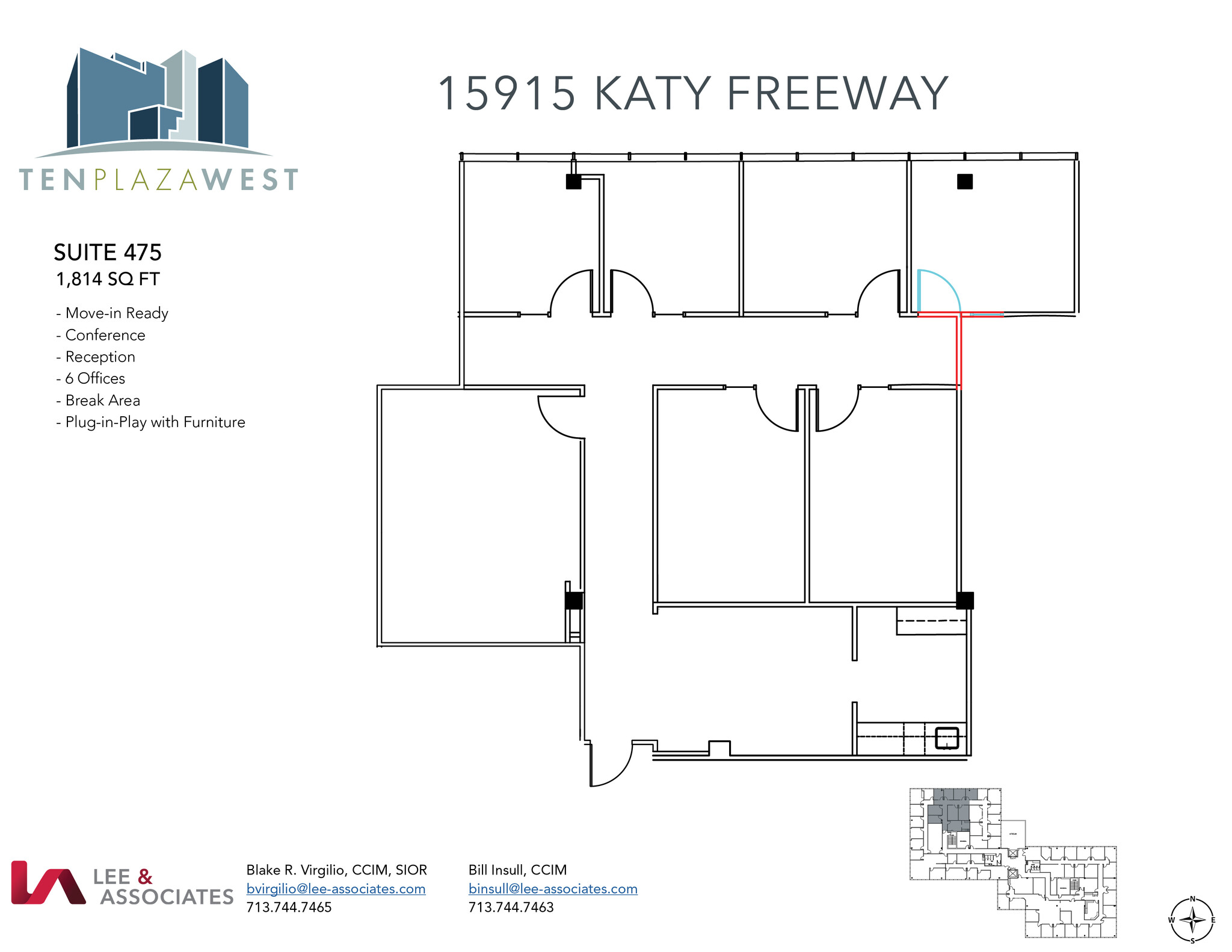 15915 Katy Fwy, Houston, TX en alquiler Plano de la planta- Imagen 1 de 2