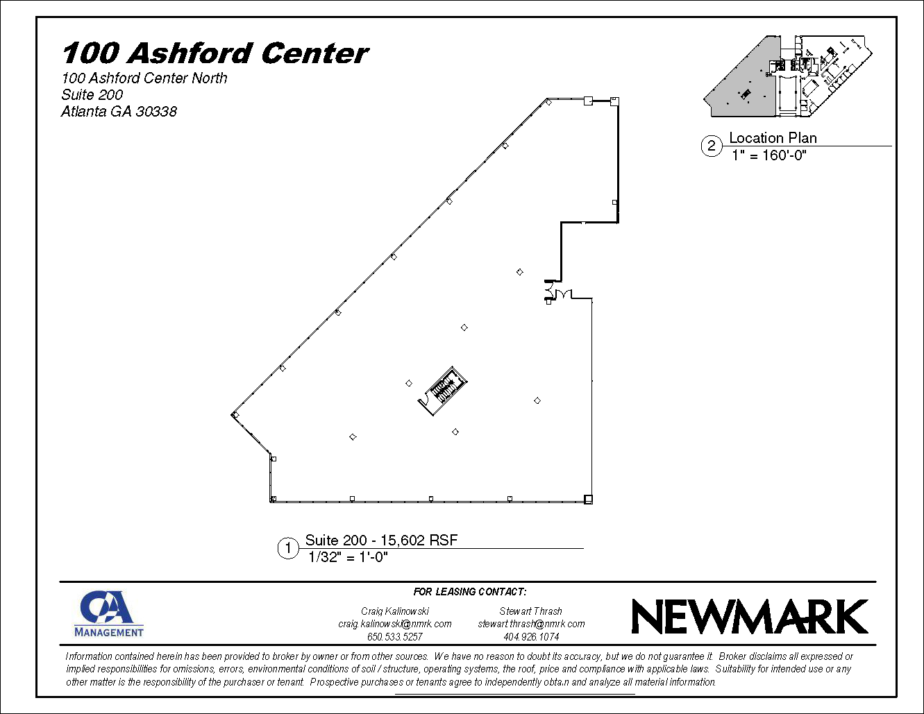 100 Ashford Ctr N, Atlanta, GA en alquiler Plano de la planta- Imagen 1 de 1