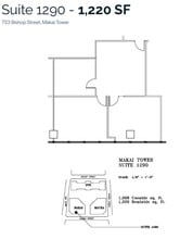 733 Bishop St, Honolulu, HI en alquiler Plano de la planta- Imagen 1 de 1